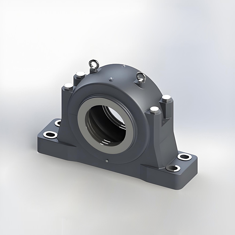 Self-aligning bearing with vertical pedestal